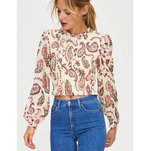 SALE Aritzia Wilfred Lilith Printed Prairie Blouse
